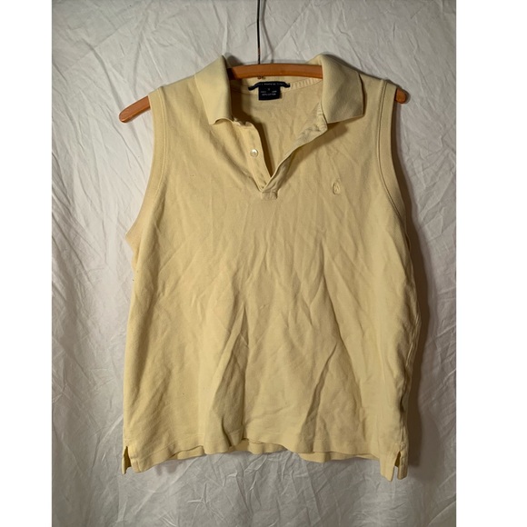 Ralph Lauren Light Yellow Collared Tank Top - Picture 1 of 3